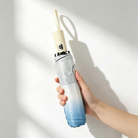 Parapluie automatique pliable fantaisie avec protection UV intégrée, idéal pour le camping et usage commercial, avec pochette plate à double compartiment