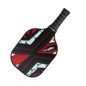 Raquetes de pickleball com superfície de carbono texturizada, raquetes de pickleball duráveis extra giratórias, favo de mel, melhoram a bola de picles