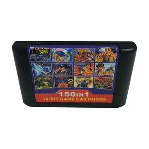 Sega Genesis Mega Drive PAL NTSC konsolu için 150 in 1 çoklu kartuş oyunları