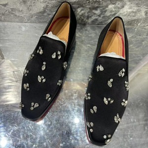 Mocasines Negros de Satén con Pedrería para Hombre 2026, Inspirados en Diseñadores, con Cristales, Sin Cordones, para Vestir, Formales, para Boda - Product Image 2