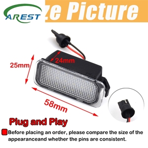 2Pcs Eclairage de plaque d'immatriculation pour <span class=keywords><strong>Ford</strong></span> KUGA <span class=keywords><strong>S</strong></span> MAX MONDEO MK4 <span class=keywords><strong>MK5</strong></span> MK2 <span class=keywords><strong>FIESTA</strong></span> 2008-2019 FOCUS ABS Plastic 12V LED Number Signal Light - Product Image 5