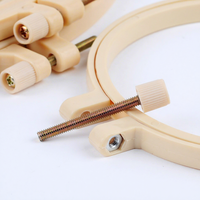Cercle de broderie en plastique style bambou pour point de croix, cadre de broderie DIY, idéal pour l'artisanat de broderie et le point de croix