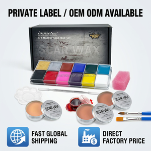 Kit Profesional de Maquillaje SFX con Cera para Cicatrices, <span class=keywords><strong>Sangre</strong></span> Falsa y <span class=keywords><strong>Pintura</strong></span> Corporal para <span class=keywords><strong>Halloween</strong></span>, Cosplay, Efectos Especiales de Cine, Marca Privada - Product Image 1