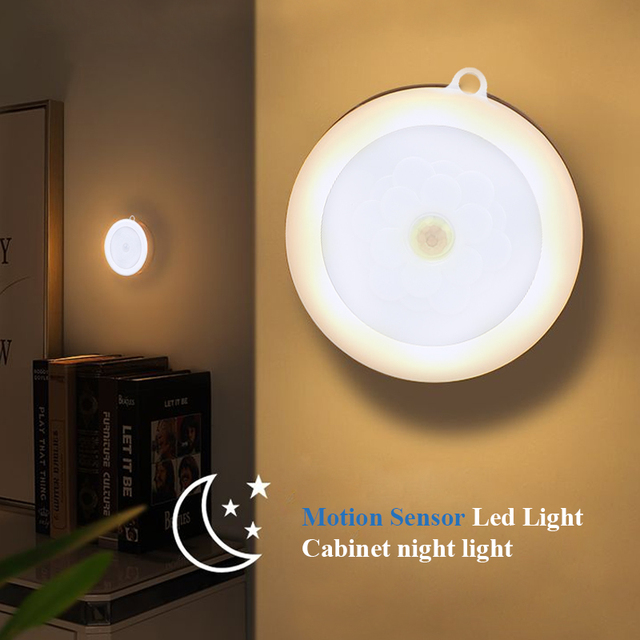Led Magnetic Motion USB Battery Wireless Under Kitchen Cabinet Led Puck Sensor Light Indoor Led Movement Detector,Puck Lights