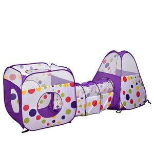 Tente de jeu d'intérieur pliable 3 en 1 <span class=keywords><strong>pour</strong></span> enfants, tente tunnel à ramper, cabane de jeu portable <span class=keywords><strong>pour</strong></span> bébés, tente de piscine à balles océaniques, <span class=keywords><strong>jeux</strong></span> d'extérieur - Product Image 1
