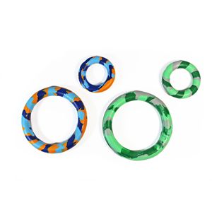 C4P toptan özelleştirmek logosu çeşitli renk toksik olmayan kauçuk köpek yüzük sert köpek kauçuk oyuncak daire köpek oyuncak - Product Image 2