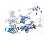 Blocs de construction de robots programmables, ensemble électrique éducatif 9686, plastique ABS, 40 pièces, jouet d'assemblage à engrenages variables pour garçons de 14 ans et plus