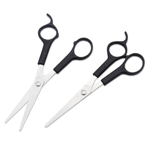 Ciseaux à cheveux en acier inoxydable, ciseaux plats pour la coupe des cheveux, pour droitiers, noirs - Product Image 4