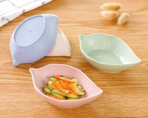 <b>Sauce</b> Dishes Wheat Straw Leaves Shape Mini Appetizer Plates for Vinegar Soy <b>Sauce</b> Seasoning - Product Image 2