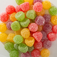 Fabrieksdirect suikergecoate cartoon gummy snoepjes met echt fruit sap, OEM, private label, groothandel, exporteur