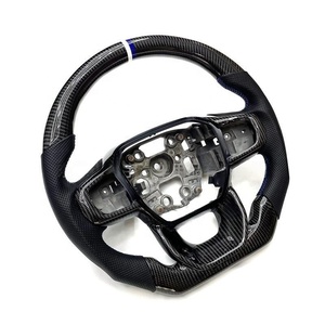 Volante de Fibra de Carbono Forjado en Caliente con Parte Superior Plana y Luces LED para Ford Explorer Mustang GT XLT <span class=keywords><strong>ST</strong></span> S650 S197 2021 <span class=keywords><strong>2022</strong></span> 2024 2025 2026 - Product Image 4