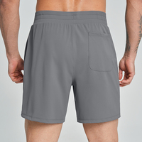 Shorts de sport 78% nylon 22% élasthanne avec cordon de serrage, design respirant, taille élastique, couleur unie, taille mi-haute