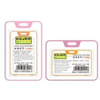 T-1095 nouveau porte-carte d'identité double face, porte-badge en plastique noir, protecteur de carte PS, école, manchon de carte d'infirmière