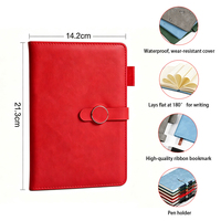 Carnet personnalisé en cuir PU rigide avec boucle magnétique ronde, attache pour stylo et marque-page en ruban pour cadeaux d'affaires