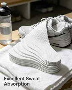 Semelles de chaussures jetables respirantes, absorbant la transpiration, remplaçables, pour la randonnée et les activités de plein air, en coton non tissé - Product Image 5