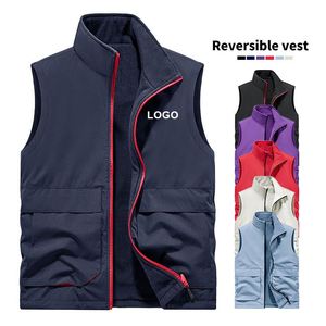 Chaleco de Terciopelo para Hombre, Invierno 2025, Cuello Alto, para Negocios, Trabajo, Aire Libre, Cálido y Grueso, con Logotipo Personalizado - Product Image 1