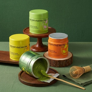 Boîte en métal pour matcha en gros, 30g, finition mate, avec impression directe du logo pour marque de thé premium - Product Image 4