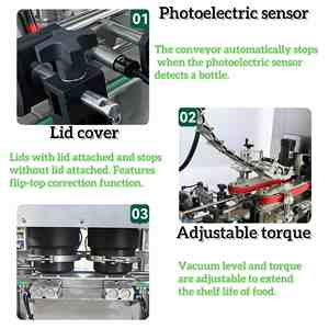 Machine de couvercle, machine de capsulage sous vide, ligne de production de remplissage et d'emballage - Product Image 5