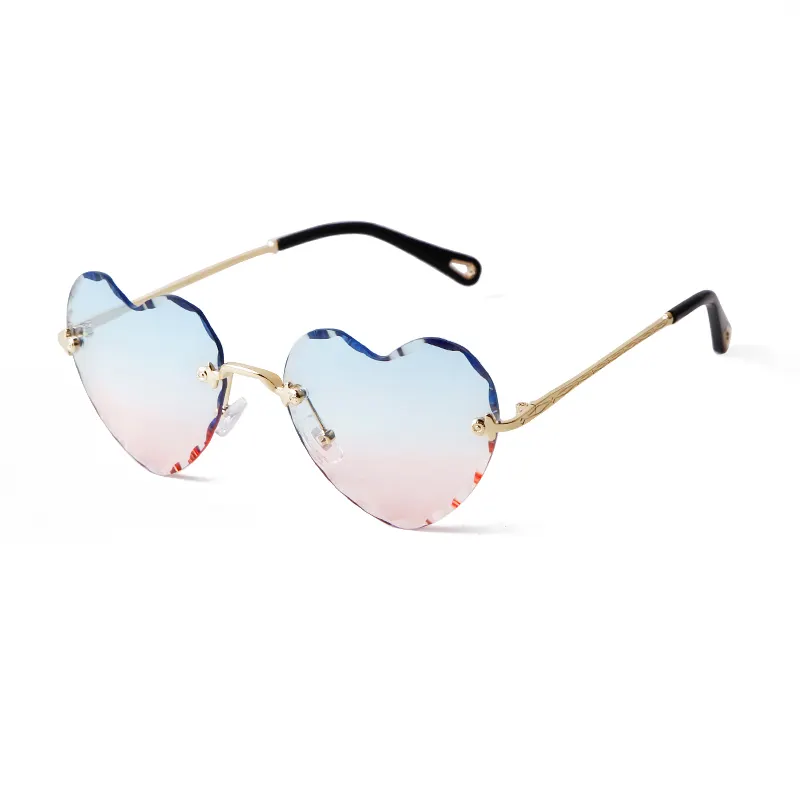 STY7198F-Gafas de Sol de moda estilo corazón sin montura para mujer