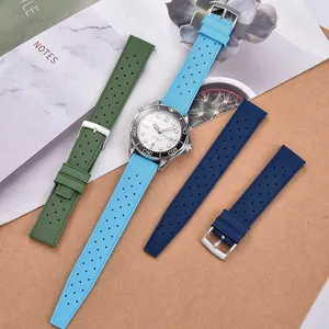 JUELONG 18mm 20mm 22mm New Size Skyblue Quick Release Dive FKM Strap Tropical FKM Rubber Watch Strap