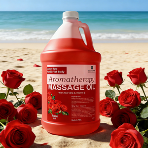 Huile de massage corporel aux ingrédients naturels, qualité professionnelle pour spa et salon, format gallon (3,8 L), apaisante pour la peau, pour pédicure et manucure, OEM ODM - Product Image 5