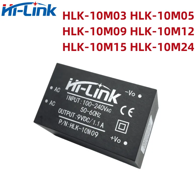 Hi-Link горячая Распродажа HLK-10M03 10M05 10M09 10M12 10M15 10M24 AC-DC 220 В до 10 Вт 3,3 В/5 В/9 В/12 В/15 В/24 В модуль питания в IOTM