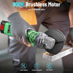20V Battery Powered Angle With Brushless Motor 8100rpm Speed for Industrial and DIY Use Includes Grinding Wheel CA-20A-2 Brushle - Product Image 4