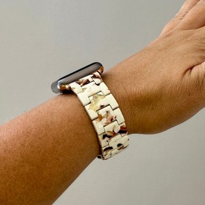 Bracelet de montre en plastique acrylique RYB à 3 maillons pour femme, bracelet en résine pour <span class=keywords><strong>Apple</strong></span> Watch Series 6 5 4 3 2 1 <span class=keywords><strong>SE</strong></span> 38/42/44 - Product Image 3