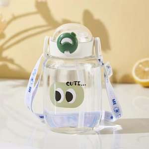 Botella de agua para niños, taza con pajita de silicona, botellas de leche de plástico a prueba de fugas, verano - Product Image 5