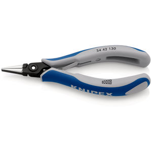 Pince de précision 34 42 130 pour l'électronique avec poignées multi-composants, finition bruni, 130 mm, fabriquée en Allemagne - Product Image 1