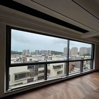 Ventanas Corredizas de Aluminio RC3 con Marco Delgado, Ahorro de Energía, Vidrio Templado Aislante para Fachadas de Balcones Modernos y de Lujo