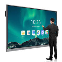 Tableau blanc interactif intelligent LCD 65 pouces 4K avec fonction tactile stylo/doigt, verre trempé et système Android