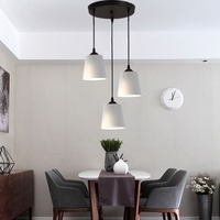Lustre Nordique en Fer à Trois Têtes, Design Moderne et Simple pour Salle à Manger, Bar, Café, Style Macaron, Lumière LED