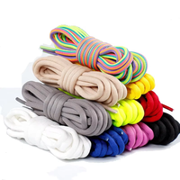 Vente Chaude en Gros Lacets Ronds en Polyester Couleurs Assorties pour Hommes et Femmes Chaussures de Sport Durables Tissées de Remplacement en Vrac