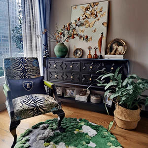 ארון שחור מודרני בסגנון אמריקאי עץ אלון מוצק ארון אחסון עמיד לארון דירה קטן - Product Image 5