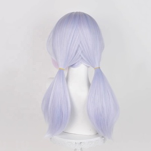 Peluca Sigewinne al por Mayor para Cosplay, 55 cm de Largo, Azul Claro Mixto, Genshin Impact Fontaine, Anime, Sintética, Resistente al Calor - Product Image 5