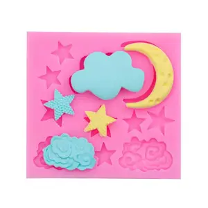 Рамадан Ид Мубарак «DIY», новая форма для клея в виде облака, облака, звезды, луна, капля, форма для помадки, торта, силиконовая форма для шоколада, капля, глиняная форма