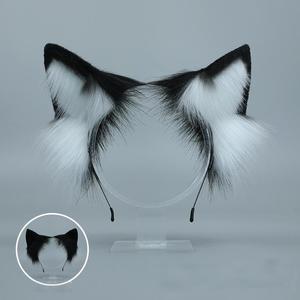 E0046 Fluffy <span class=keywords><strong>Fox</strong></span> Tai Headband dễ thương Faux lông tóc phụ kiện cho cosplay ước các bên sống suối có thể điều chỉnh cosplay Prop - Product Image 5