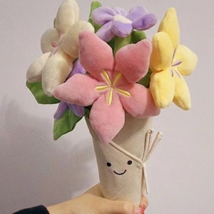 دمية جيليكات البريطانية من جي سي على شكل باقة زهور، هدية للفتيات، نباتات، هدية عيد الحب والزفاف، دمية قطيفة - Product Image 3