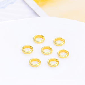 18K Gold Plated Closed Ring Pearl Bead <b>Spacer</b> For Jewelry Making DIY Components Round Shape Jinhua Origin - Product Image 4