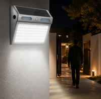 Lampe murale solaire LED, éclairage extérieur pour jardin, portail, mur, IP65, étanche, avec détecteur de mouvement