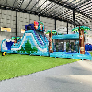 Parcours d'obstacles gonflable commercial <span class=keywords><strong>pour</strong></span> enfants Castillo Inflable avec toboggan - Product Image 2