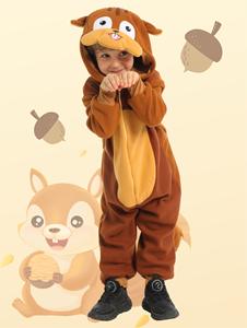 Pijama Enterizo de Ardilla para Niños - Traje de Dormir y Disfraz de Animal de Poliéster Suave para Halloween, Espectáculos y Juegos de Disfraces - Product Image 1