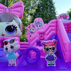 Château <span class=keywords><strong>gonflable</strong></span> pour filles princesse rose avec toboggan, trampoline <span class=keywords><strong>gonflable</strong></span>, aire de jeux <span class=keywords><strong>gonflable</strong></span> pour enfants en plein air - Product Image 4