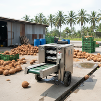 Machine commerciale de décorticage et d'épluchage des coques dures de noix de coco sèches et vieilles