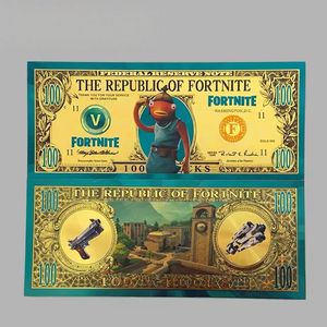 Billet de banque populaire <span class=keywords><strong>Fortnite</strong></span> Games Anime 2026 en or plaqué 24 carats, gaufré, de collection, pour cadeaux - Product Image 5