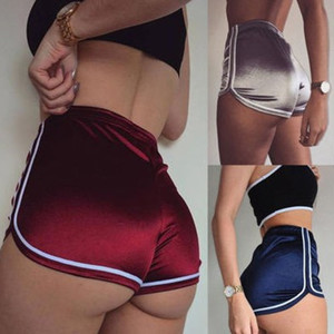 Shorts en soie pour femmes, vêtements d'été, Slim, Fitness, tendance, taille élastique, Streetwear, nouvelle collection 2020 - Product Image 1