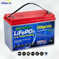 Batterie LiFePO4 Chauffante 36V 100AH Grade A Personnalisée 6000+ Cycles Profonds Marine RS485 BMS Intelligent Prise Anderson CE RoHS IP67 OEM ODM