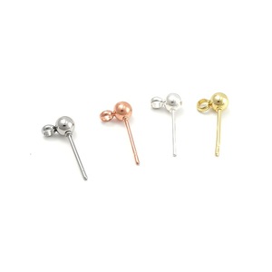Pendientes de bola de acero inoxidable con aros soldados, color dorado, hipoalergénicos, accesorios de joyería DIY para pendientes y accesorios. - Product Image 3
