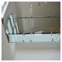 Rampe d'escalier moderne en acier inoxydable avec verre, résistante à la rouille et à l'eau, installation facile pour usage commercial et résidentiel